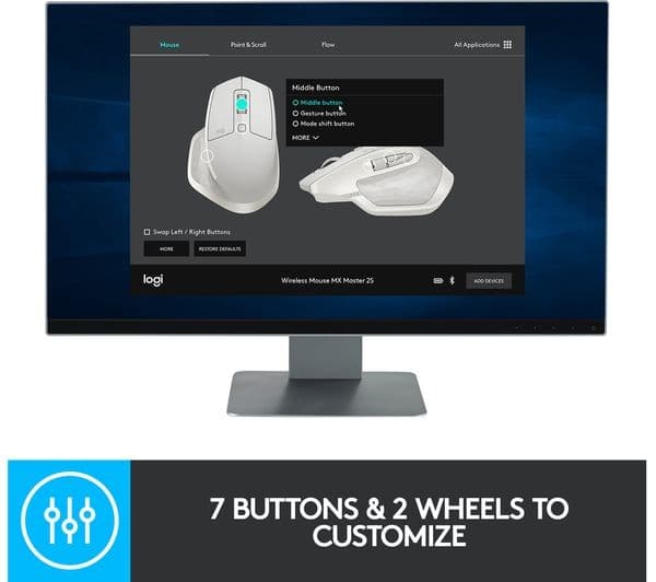LOGITECH MX Master 2S Wireless Darkfield Mouse - Graphite - Image 9