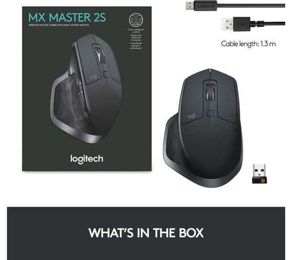 LOGITECH MX Master 2S Wireless Darkfield Mouse - Graphite - Image 10