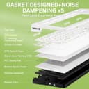 Redragon K686 PRO 98 Keys Wireless Gasket RGB Gaming Keyboard - Green thumbnail 2