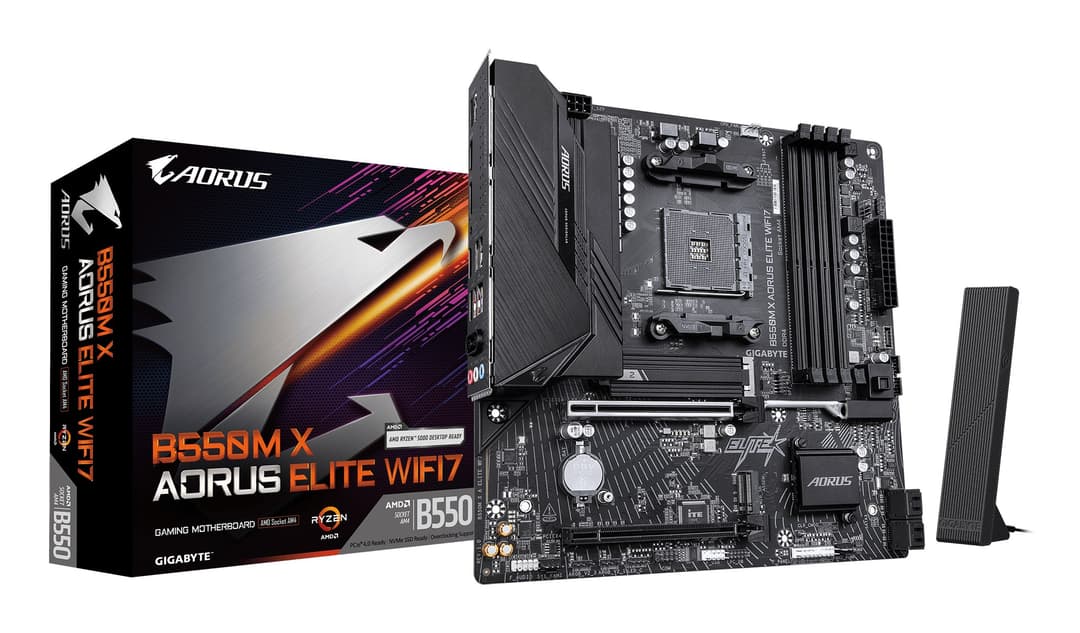 GIGABYTE B550M X AORUS ELITE WIFI7 Motherboard - Image 1