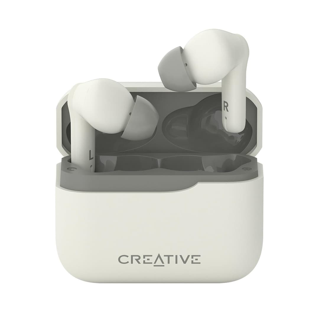 CREATIVE Zen Air Plus Lightweight True Wireless In-ears with Bluetooth LE Audio, Hybrid Active Noise Cancellation, Ambient Mode, Up to 32 Hours Total Playtime, 6 Mics with ENC Technology (Cream) - Image 1