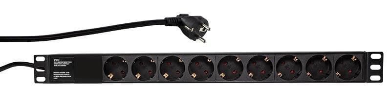 19" PDU 9 x CEE 7/3 socket, - Image 1