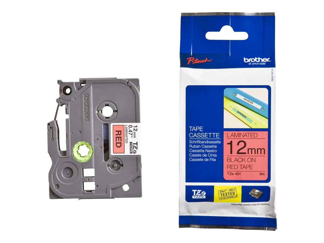 Brother TZe-431 - laminated tape - 1 cassette(s) - Roll (1.2 cm x 8 m) - Image 1