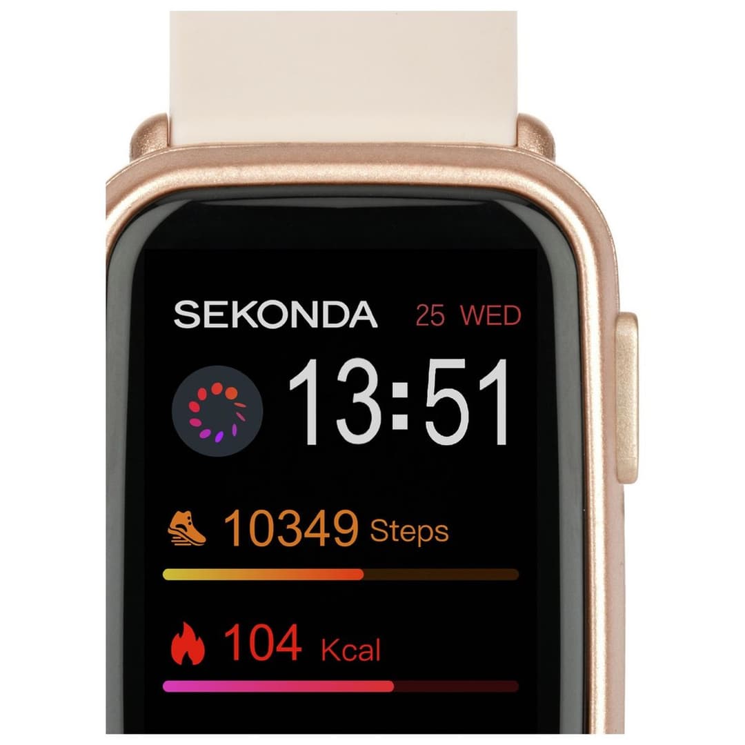Sekonda Fitness Tracker Pink Silicone Strap Smart Watch - Image 2