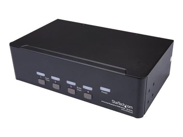 StarTech DisplayPort KVM 4 Port Black