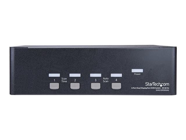 StarTech DisplayPort KVM 4 Port Black - Image 2