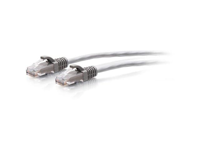 C2G 20ft Cat6a Snagless Unshielded UTP Slim Ethernet Patch Cable Gray C2G30123 - Image 3