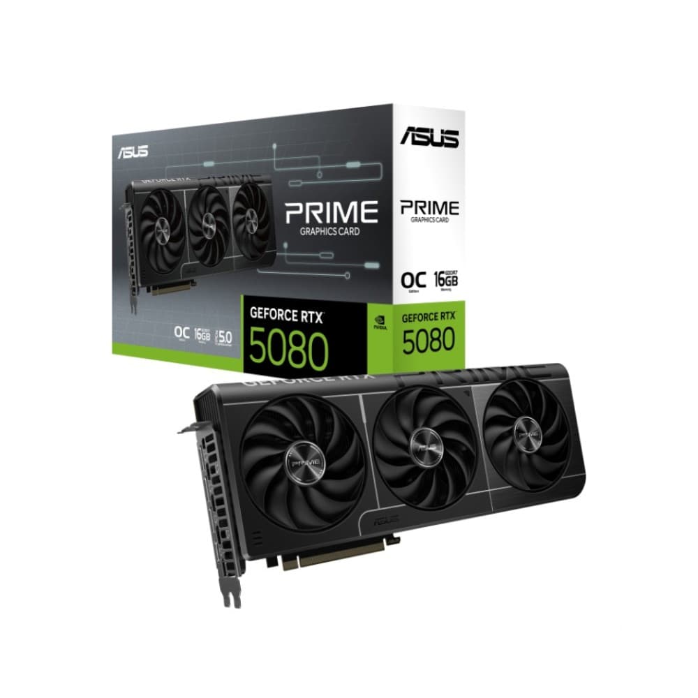 ASUS PRIME GeForce RTX 5080 OC Edition 16GB GDDR7 Graphics Card - PRIME-RTX5080-O16G - 90YV0LX0-M0NA00