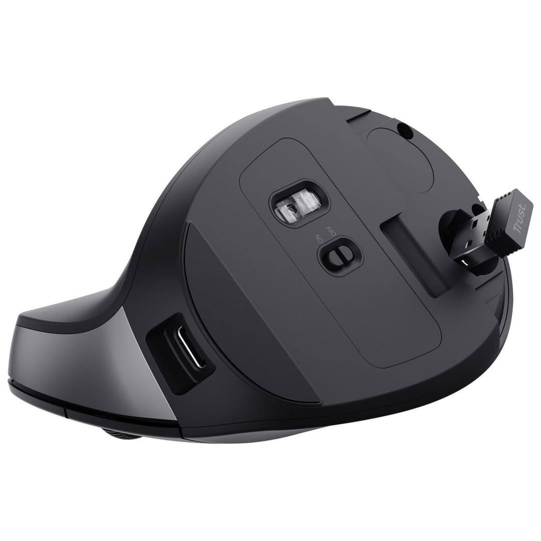 Trust Bayo II Ergonomic Wireless Mouse - Black - Image 4