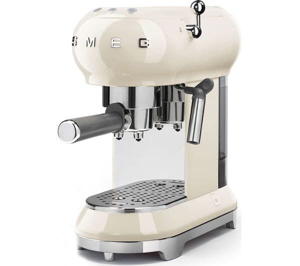 SMEG ECF01CRUK Coffee Machine - Cream - Image 1
