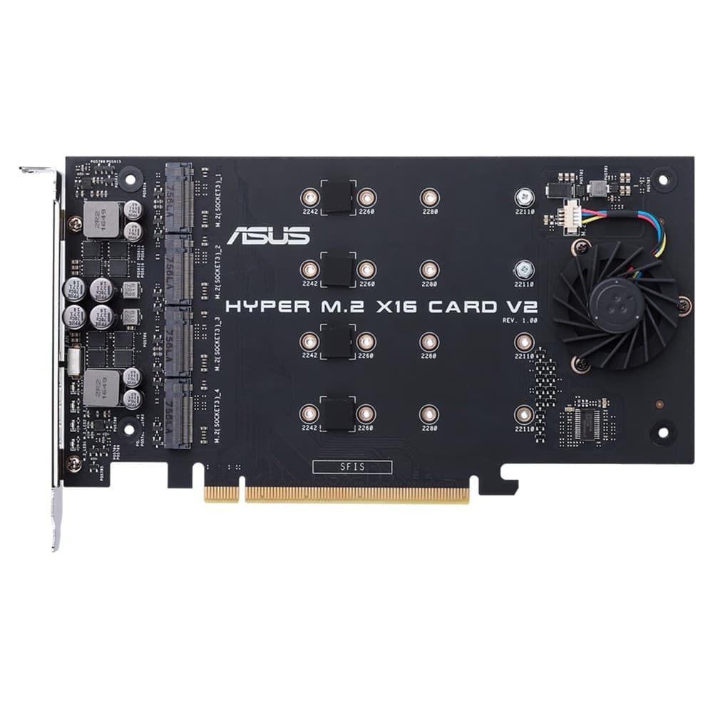 ASUS HYPER M.2 X16 CARD V2 PCIe SSD Slots Expansion Card - Image 3