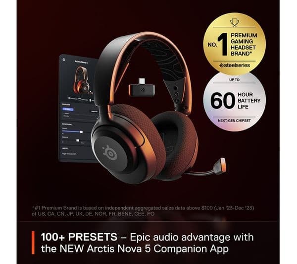 SteelSeries Arctis Nova 5 Headphones Black - Image 2