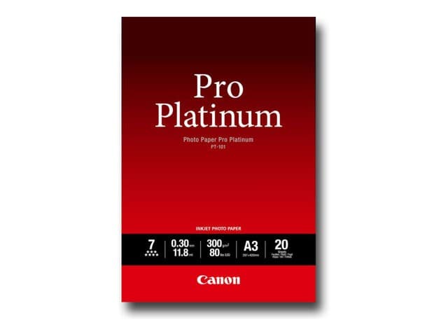 Canon Photo Paper Pro Platinum - photo paper - 20 sheet(s) - A3 - 300 g/m² - Image 1