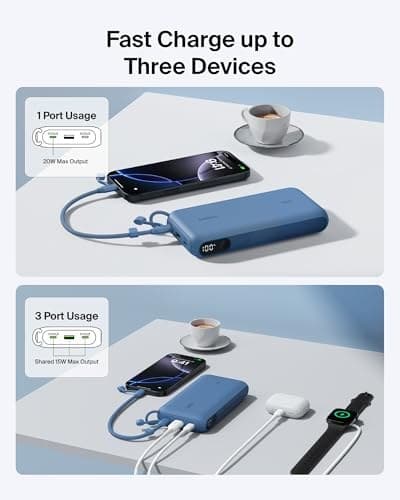 Belkin BoostCharge 20K 20W Power Bank with Digital Display - Blue - Image 5