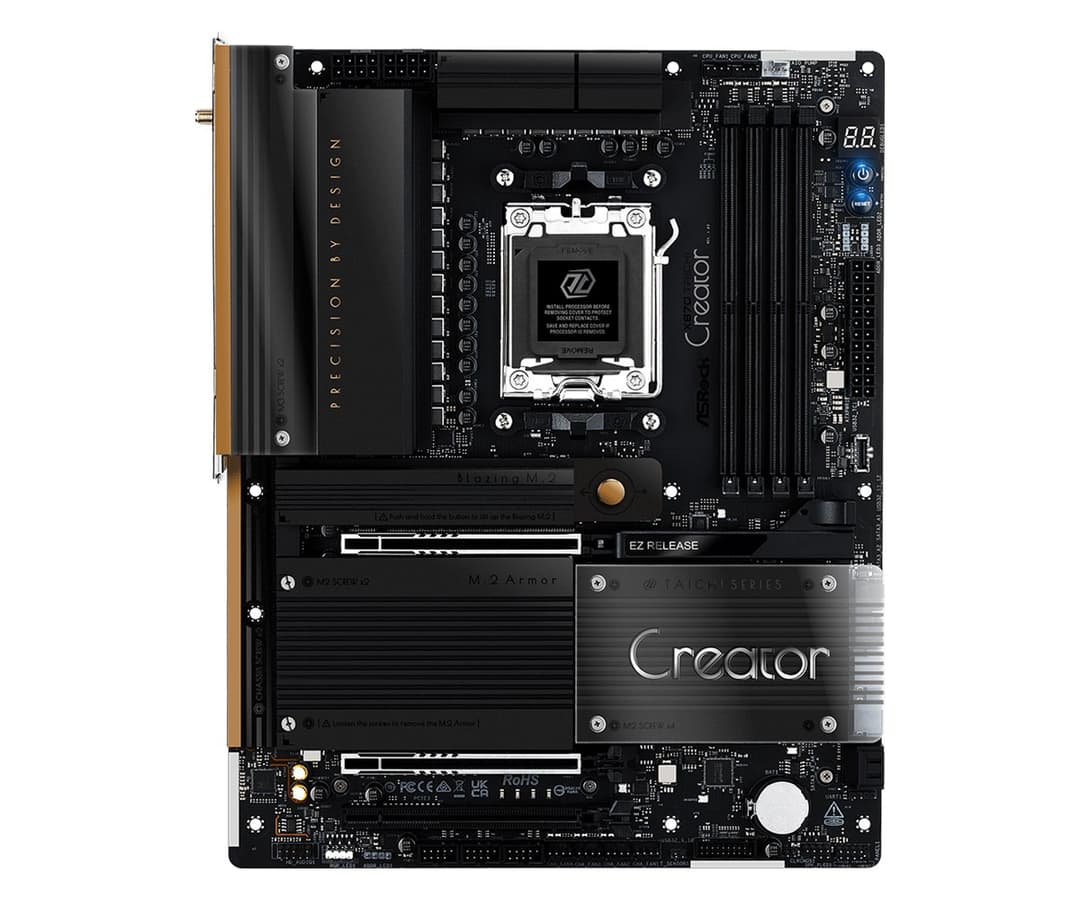 Asrock X870 Taichi Creator AMD X870 DDR5 Socket AM5 ATX Motherboard - Image 2