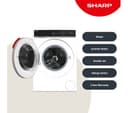 SHARP ES-NFL214CWDA-EN 12 kg 1400 Spin Washing Machine - White thumbnail 3
