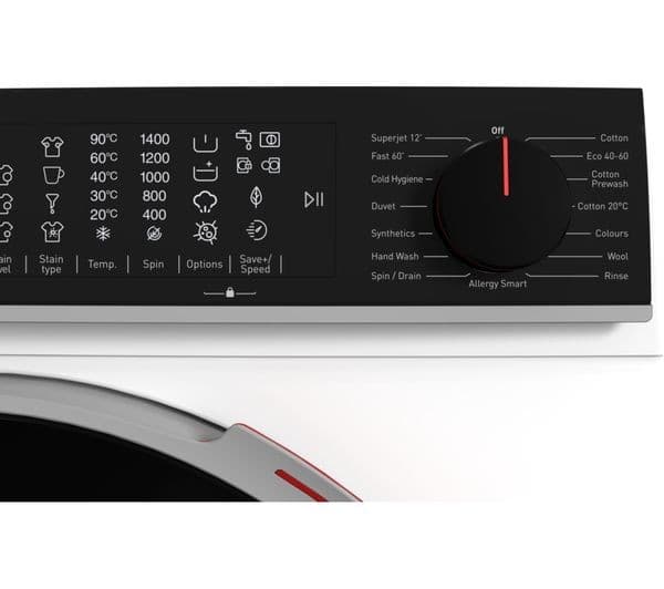 SHARP ES-NFL214CWDA-EN 12 kg 1400 Spin Washing Machine - White - Image 4