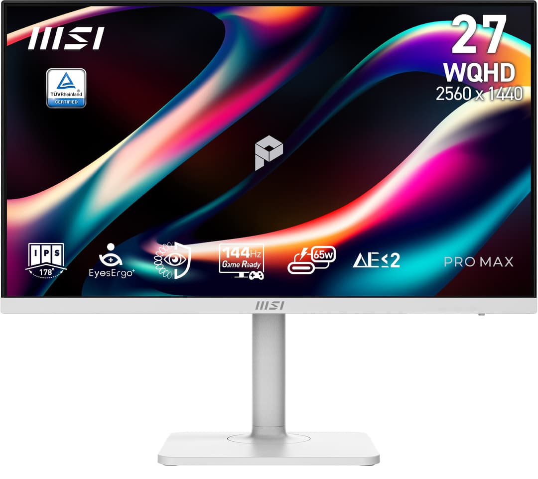 MSI PRO MAX 271QPHW E14 computer monitor 68.6 cm (27") 2560 x 1440 pixels Wide Quad HD LCD White - Image 1