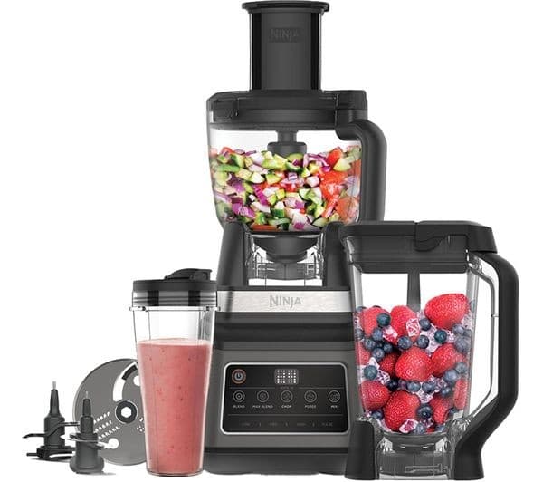 Ninja BN800UK 3-in-1 Food Processor & Blender with Auto-iQ 1200W Black/Silver - Image 1