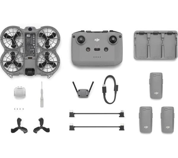 DJI Neo 2 Fly More Combo Drone with 4K Camera, AI Tracking, Extended Flight Time & RC-N3 Remote - Grey