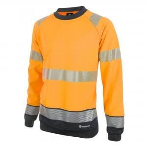 Beeswift High Visibility Two Tone Sweatshirt Orange Black L - Image 1