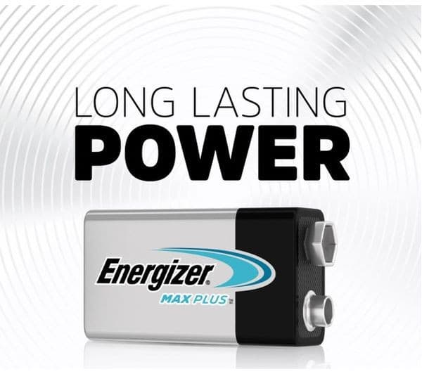 Energizer Max Plus Alkaline Batteries 9V (Pack of 1)