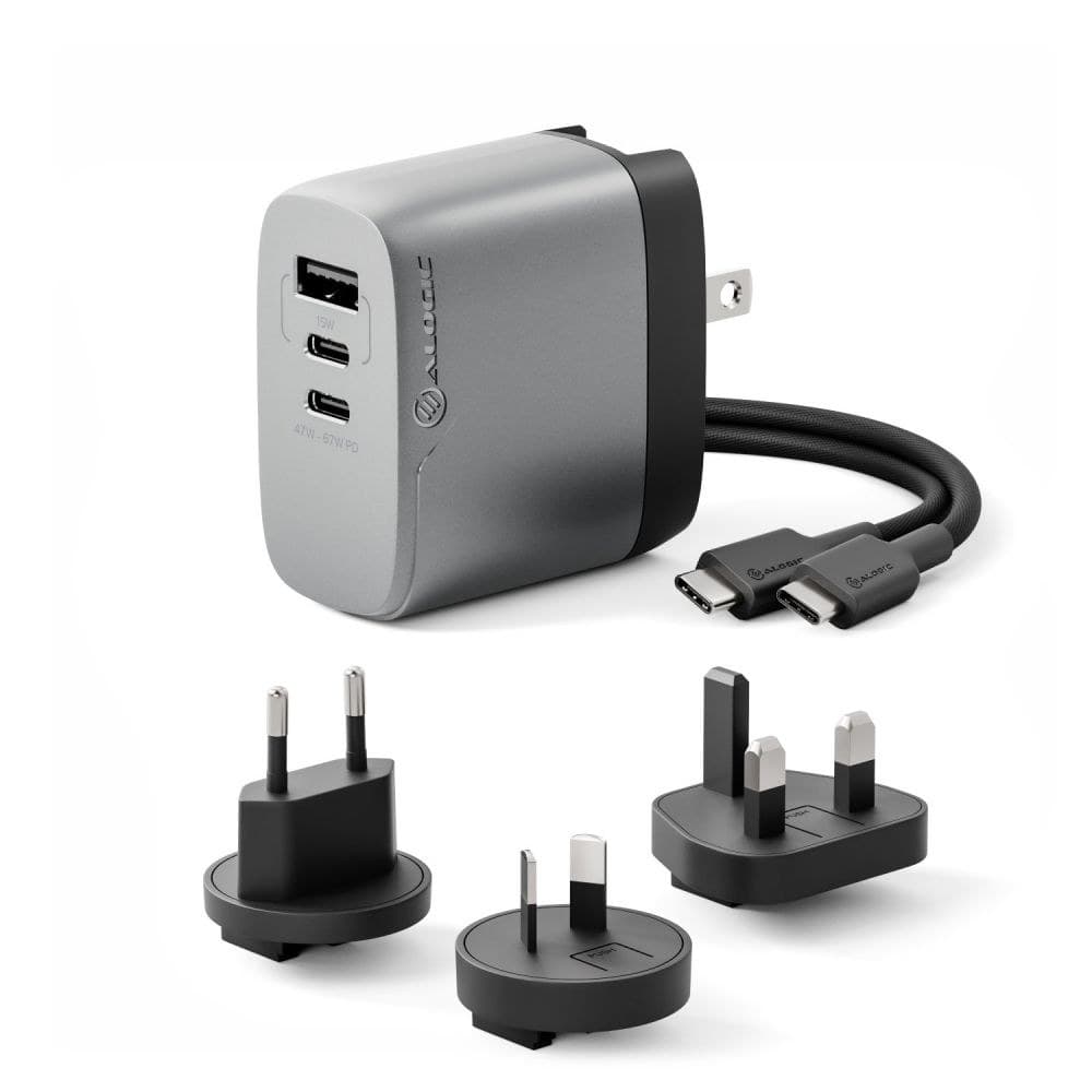 Alogic 3 Port 67W Rapid Power Multi-Country GaN Charger - Image 1