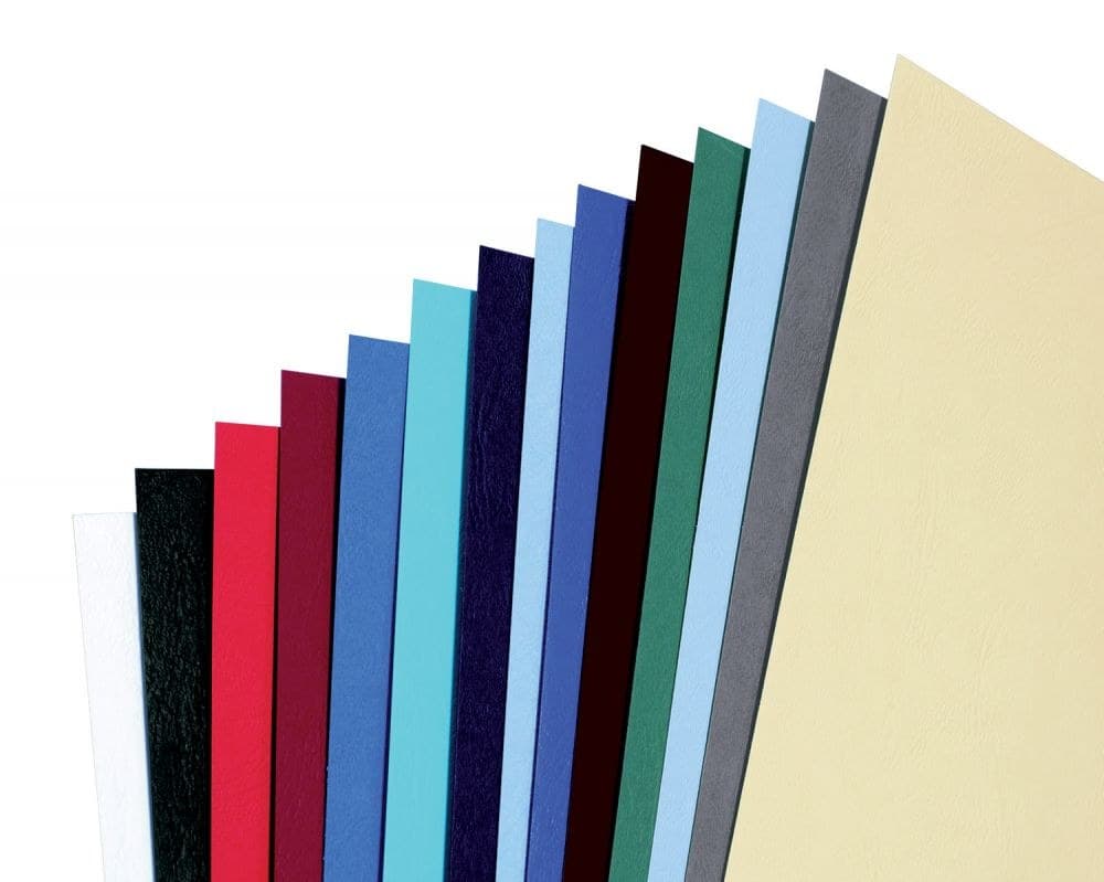GBC 46700E LeatherGrain A4 Binding Covers Black pack of 50 - Image 1