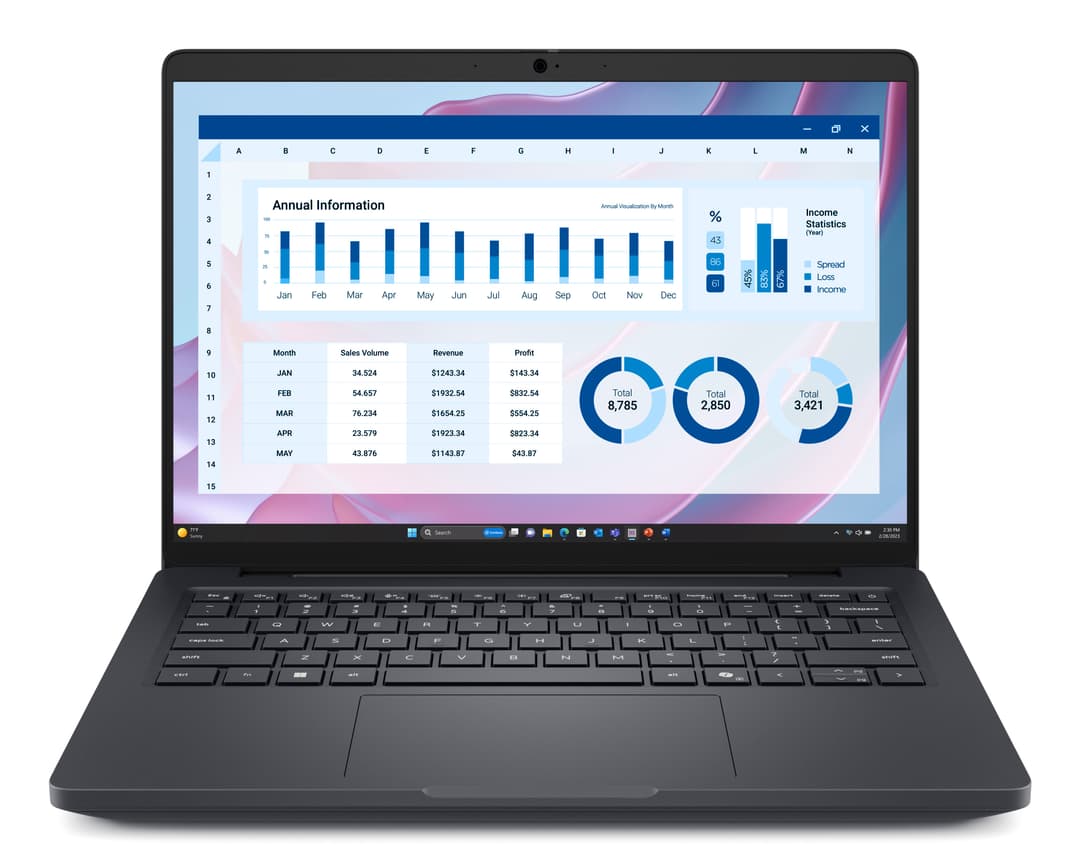DELL Pro Max 14 MC14255 Copilot+ PC AMD Ryzen AI 7 PRO 350 Mobile workstation 35.6 cm (14") Full HD+ 16 GB LPDDR5x-SDRAM 512 GB SSD Wi-Fi 7 (802.11be) Windows 11 Pro Black UK English - Image 1