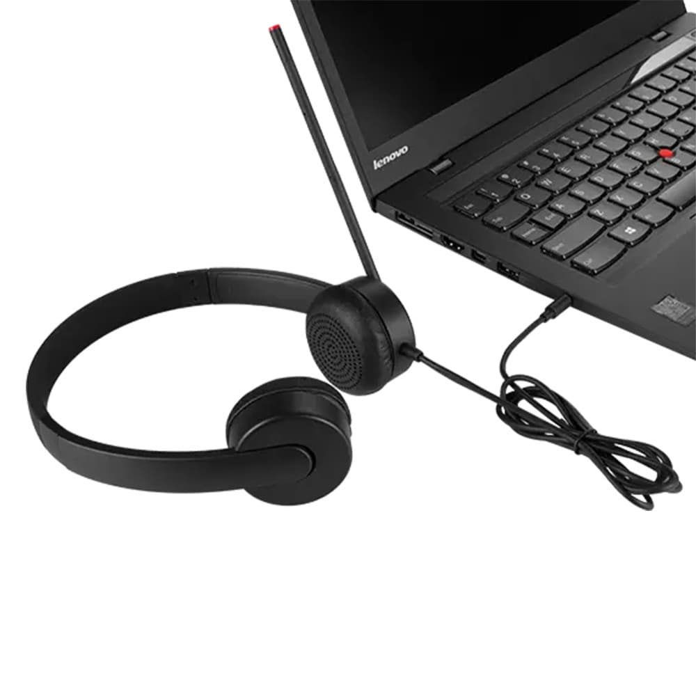 Lenovo Stereo Analog Head-band 3.5 mm Connector Headset Black - Image 4