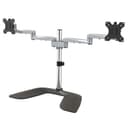 StarTech.com Dual Monitor Stand - Ergonomic Desktop Monitor Stand for up to 32" VESA Displays - Free-Standing Articulating Universal Computer Monitor Mount - Adjustable Height - Silver thumbnail 1
