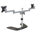 StarTech.com Dual Monitor Stand - Ergonomic Desktop Monitor Stand for up to 32" VESA Displays - Free-Standing Articulating Universal Computer Monitor Mount - Adjustable Height - Silver thumbnail 2