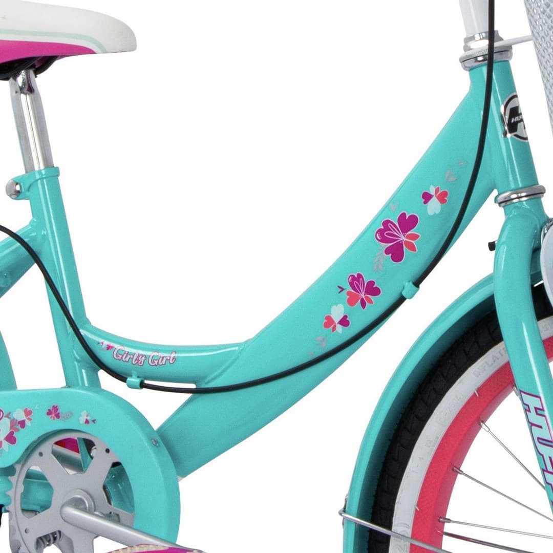 Huffy Girly Girl 20 inch Wheel Size Kids Bike - Aqua Blue - Image 3