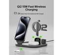 Belkin BoostCharge 3-in-1 Magnetic Foldable Wireless Charger with Qi2 15W Black thumbnail 2