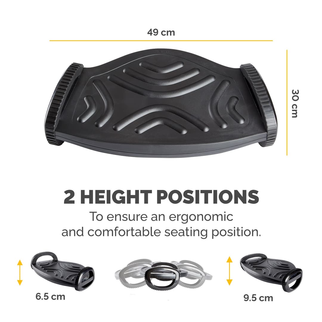 Fellowes Foot Rest Under Desk - Smart Suites Foot Support Ergonomic Foot Rest - Foot Rest Stool for Office & Home - Black - Image 3