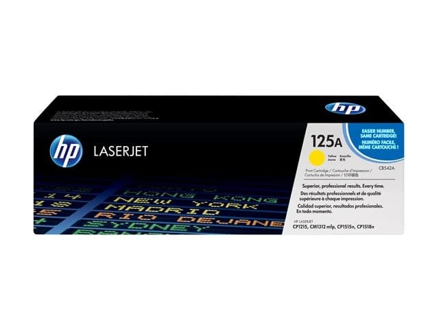 HP 125A CB542A Original LaserJet Toner Cartridge - Yellow - Image 2