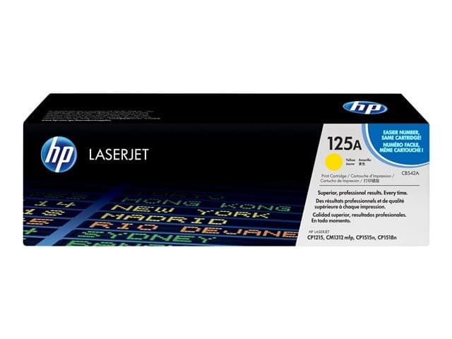 HP 125A CB542A Original LaserJet Toner Cartridge - Yellow - Image 4