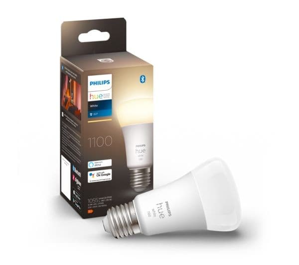 PHILIPS HUE White Smart LED Bulb with Bluetooth - E27, 1100 Lumen - Image 1