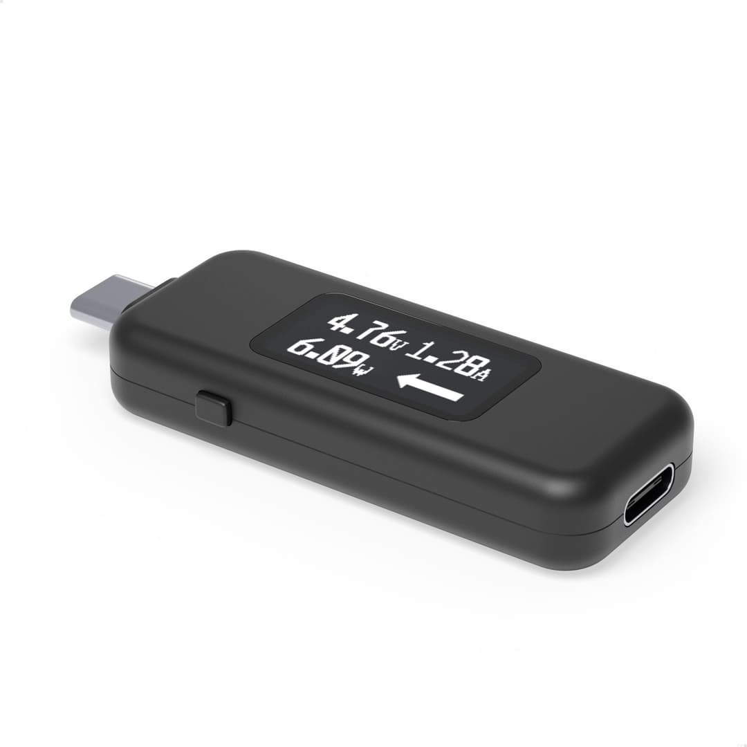 Plugable Technologies USB C Power Meter Tester for Monitoring USB-C Connections up to 240W - Digital Multimeter Tester for USB-C Cables, Laptops, Phones, Chargers - Driverless - Image 1