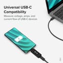 Plugable Technologies USB C Power Meter Tester for Monitoring USB-C Connections up to 240W - Digital Multimeter Tester for USB-C Cables, Laptops, Phones, Chargers - Driverless thumbnail 3
