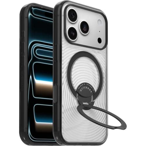 OtterBox Symmetry Stand Case for iPhone 18 Pro/17 Pro, Clear/Black - Image 2