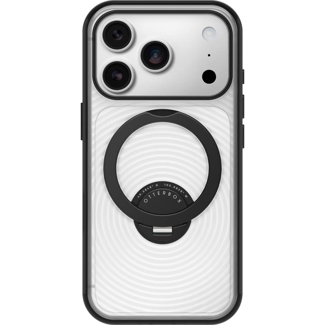 OtterBox Symmetry Stand Case for iPhone 18 Pro/17 Pro, Clear/Black - Image 4