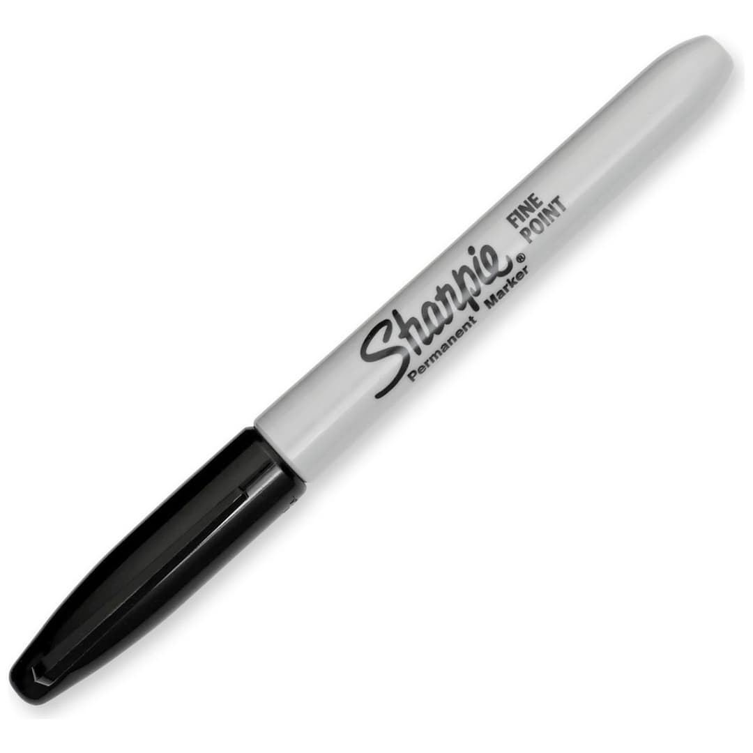 Sharpie Fine Tip Permanent Marker Black - Pack of 5 - Image 2