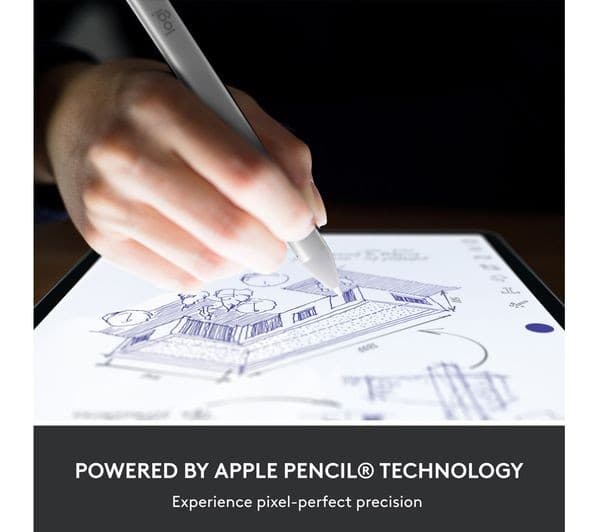 LOGITECH Crayon (2nd Gen) Digital Pencil for iPad - Silver - Image 2