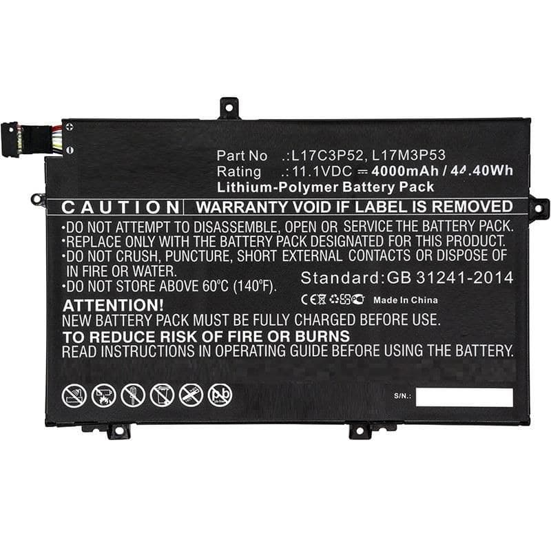 CoreParts MBXLE-BA0130 Laptop Battery for Lenovo ThinkPad L480 - 11.1V 4000mAh 44.4Wh, Black - Image 1