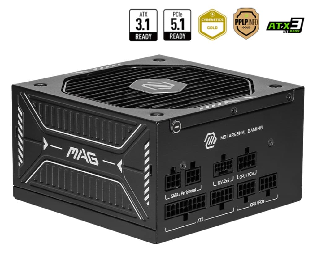 MSI MAG A650GLS PCIE5 power supply unit 650 W 24-pin ATX ATX Black - Image 1