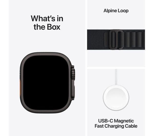 Apple Watch Ultra 3 GPS + Cellular 49mm Black Titanium Case with Black Alpine Loop - Medium - Image 9
