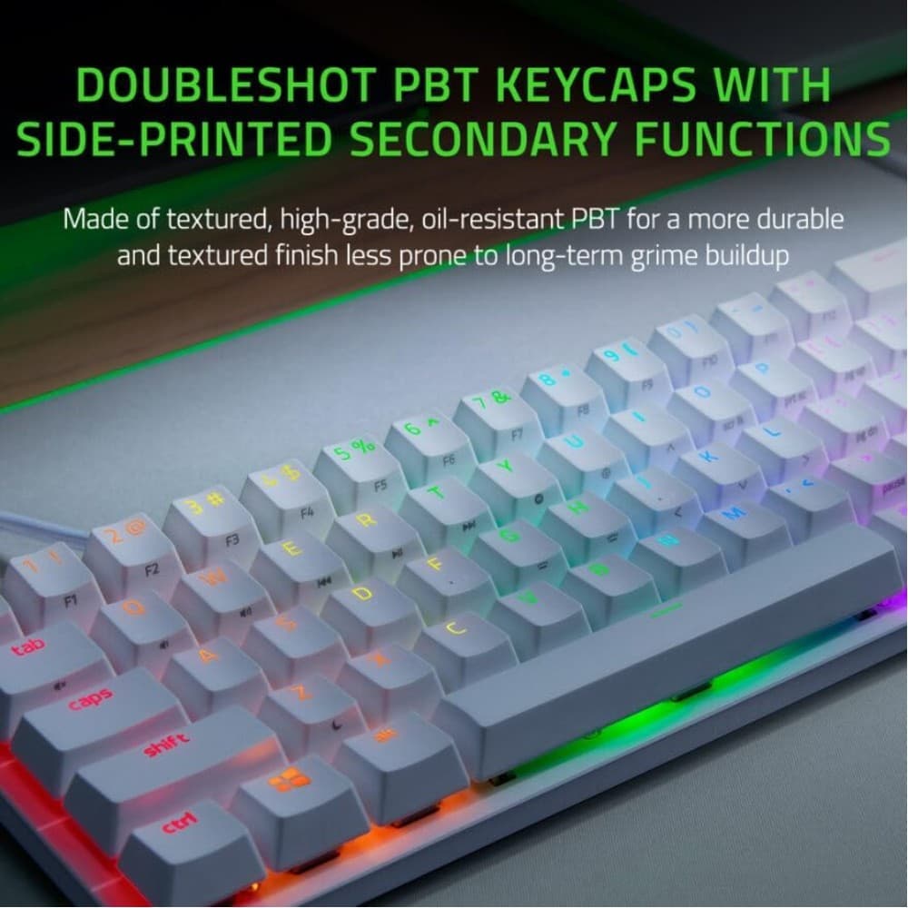 Razer Huntsman Mini USB QWERTY Gaming Keyboard White - RZ03-03392600-R3W1 - Image 3
