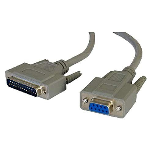 Serial RS232 9 Pin Female to 25 Pin Male Cable - 10m
