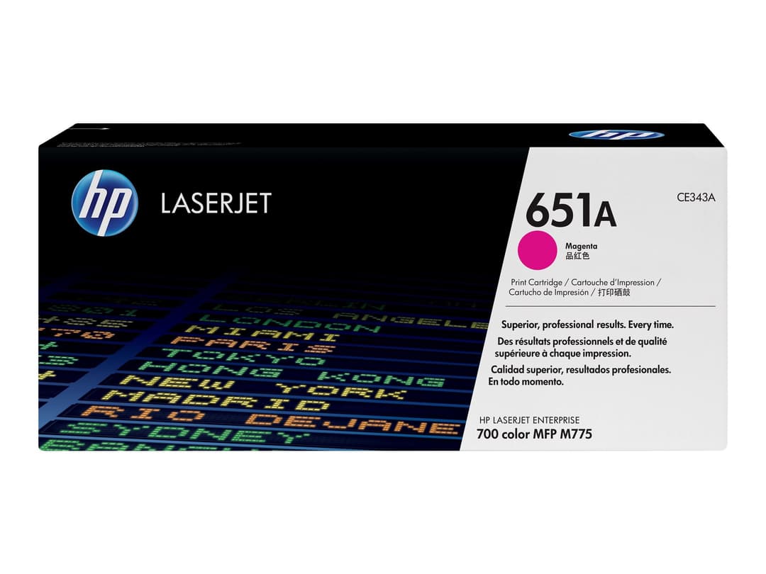 HP 651A CE343A Original HP LaserJet Toner Cartridge - Magenta - Image 1